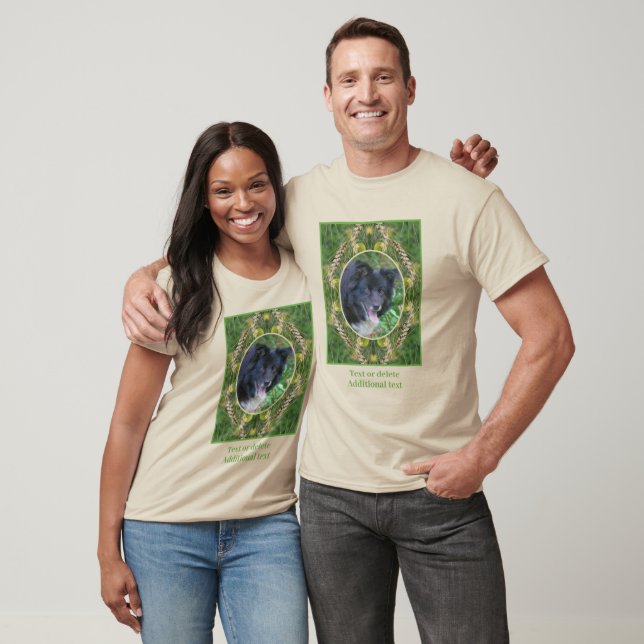 Create Your Own Photo Summer Grass Frame  T-Shirt (Unisex)