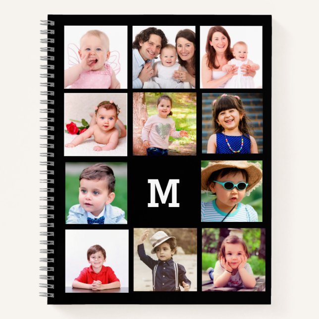 Create Your Own Photo Template Monogram Notebook (Front)