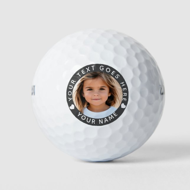 Create Your Own Photo Text and Name  Golf Balls (Front)