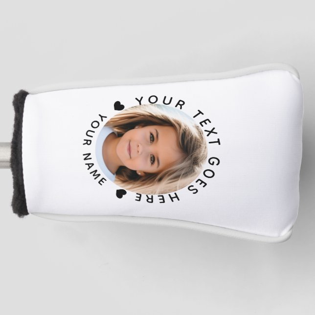 Create Your Own Photo Text and Name  Golf Head Cover (Front)