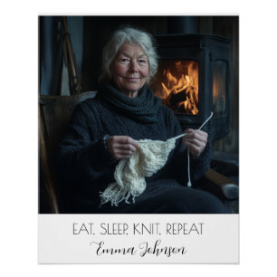 Create Your Own Photo Text and Name White Poster