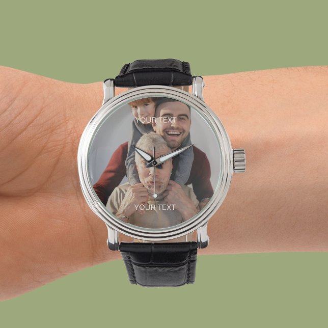 Create Your Own Photo Text Keepsake Gift Watch (Creator Uploaded)