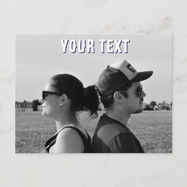 create your own photo text Postcard (Front)