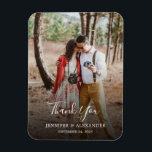 Create your own photo Thank you Wedding Magnet<br><div class="desc">Design your own photo Thank you Wedding magnetic card.
Elegant photo magnet to say Thank you to your wedding guests.
You can add your own photo,  add your own text and names.</div>