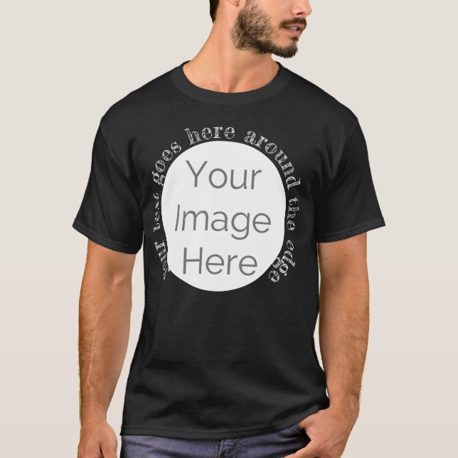 Create Your Own Photo TShirt, Custom Image & Text T-Shirt (Front)