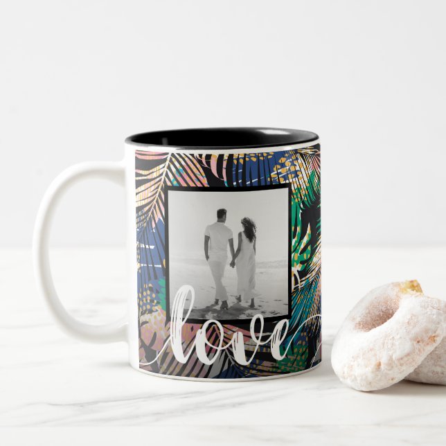 Create Your Own Photo Two-Tone Coffee Mug (With Donut)