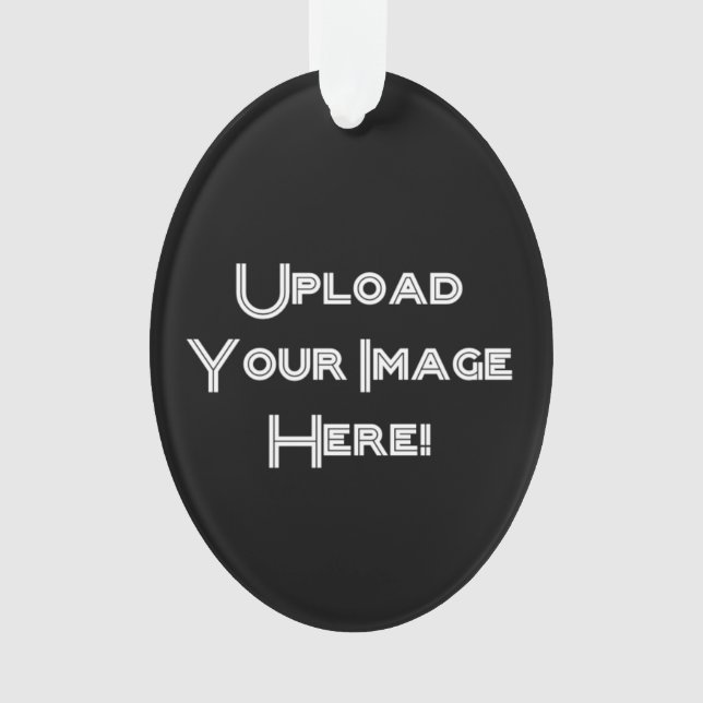 Create-Your-Own Photo Upload Ceramic Ornament (Front)