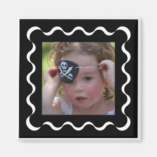 Create-Your-Own Photo Upload Ribbon Frame Magnet