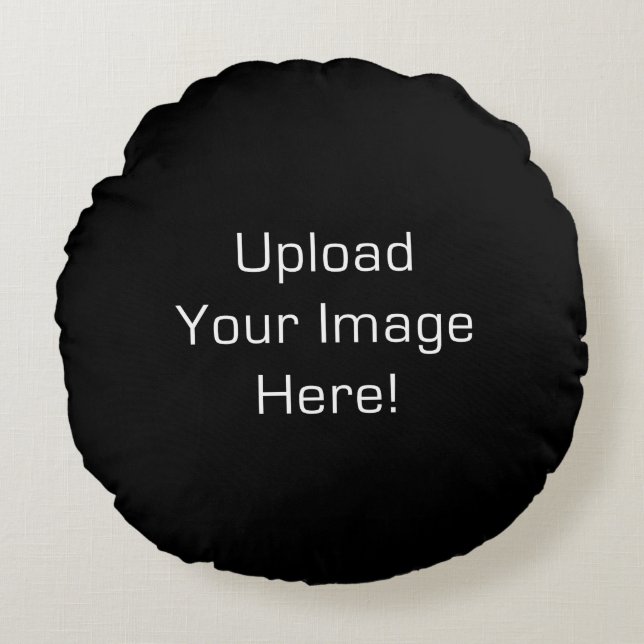 Create-Your-Own Photo Upload Round Pillow (Front)