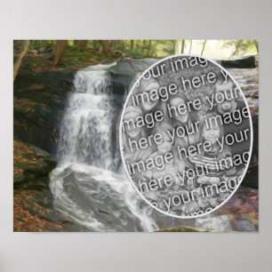 Create Your Own Photo Waterfall Oil Painting Poster