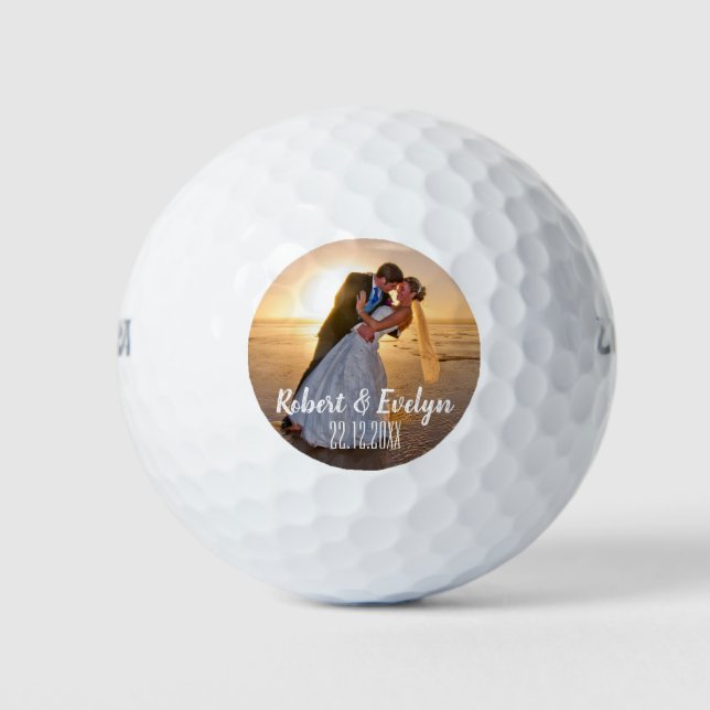 Create Your Own Photo Wedding Favour Golf Balls (Front)