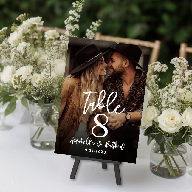 Create Your Own Photo Wedding Favour Table Sign Number (Create Your Own Photo Wedding Favor Table Sign Number )