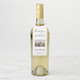 Create your own photo Wedding Thank You Bottle Bottle Tag