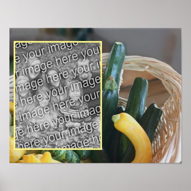 Create Your Own Photo Zucchini Squash Vegetable Poster (Front)