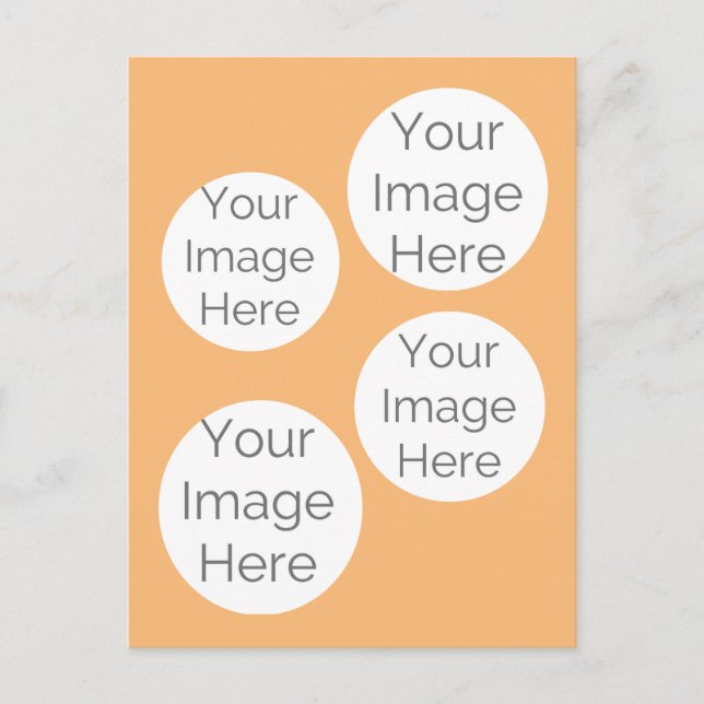 create your own photos template peach  postcard (Front)