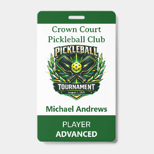 Create Your Own Pickleball Tournament ID Badge