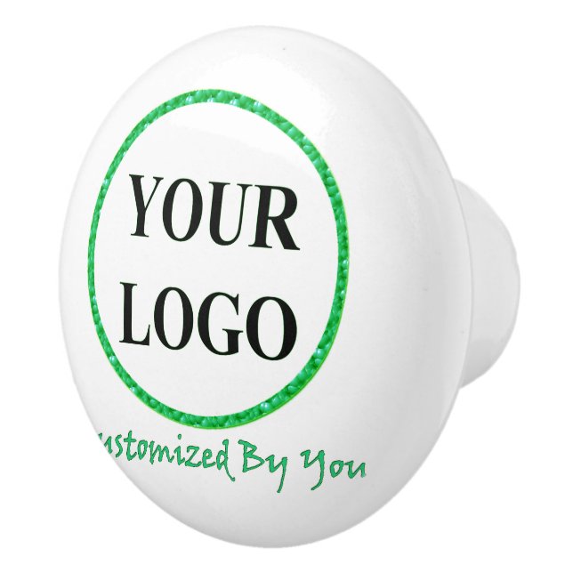 Create Your Own Picture ADD YOUR LOGO HERE Ceramic Knob (Right)