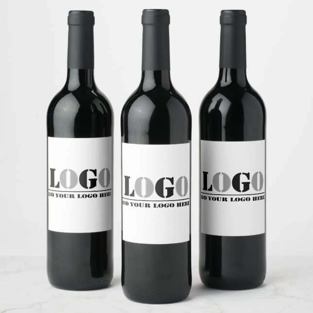 Create Your Own Picture Business Name Company Wine Label (Bottles)