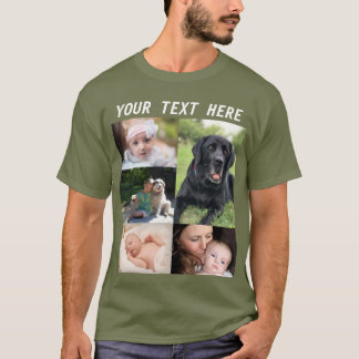 Create your own picture Collage Photo Family T-Shirt