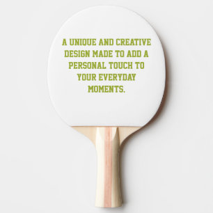 Create Your Own Ping Pong Paddle Full Print Back