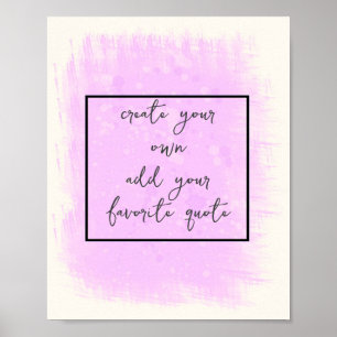 create your own pink and cream add text  poster