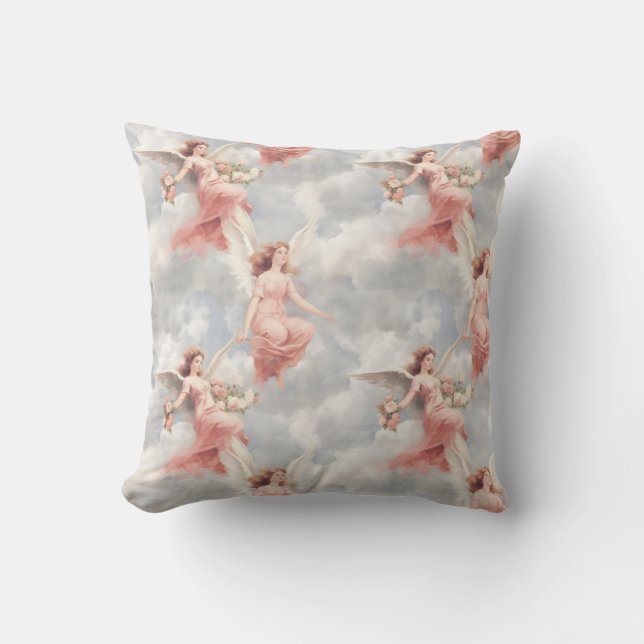 Create Your Own Pink Angels & Roses Cushion (Front)