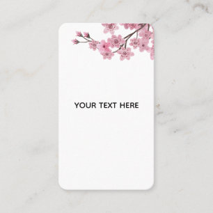 Create Your Own Pink Cherry Blossom Business Card