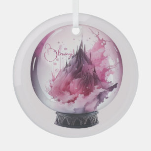 Create Your Own Pink Crystal Ball Glass Tree Decoration