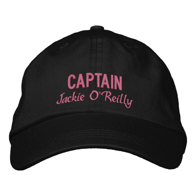 Create Your Own Pink Fishing Embroidered Hat (Front)