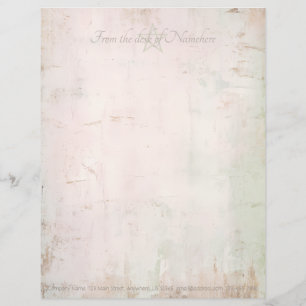 Create Your Own Pink Green Shabby Chic Grunge Custom Letterhead
