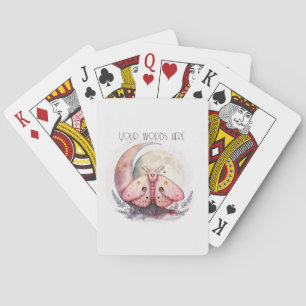 Create Your Own Pink Moon Moth Playing Cards