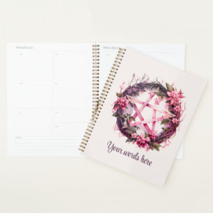 Create Your Own Pink Pentacle Flowers Planner