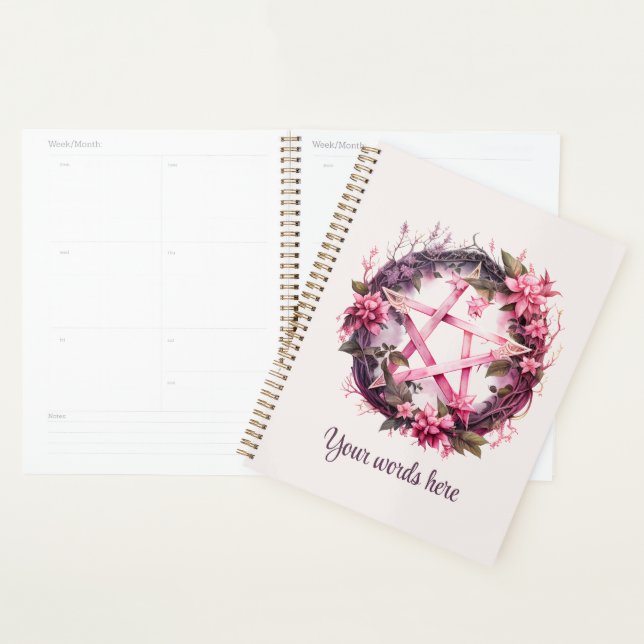 Create Your Own Pink Pentacle Flowers Planner (Display)
