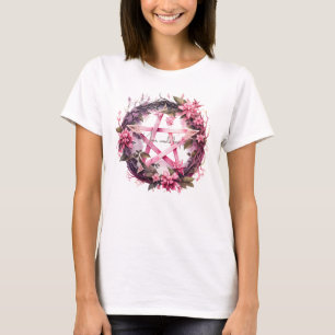 Create Your Own Pink Pentacle Flowers T-Shirt