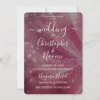 Create Your Own Pink Sparkle Floral Texture Invitation
