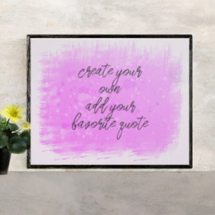 create your own pink watercolor design add text poster