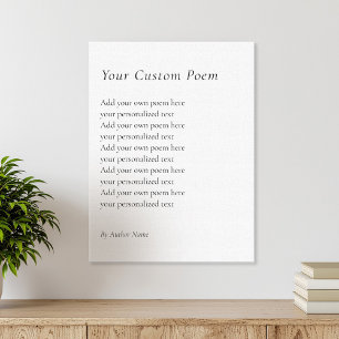 Create Your Own Poem Canvas Print
