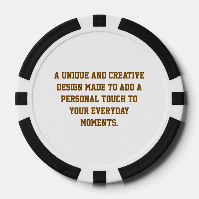 Create Your Own Poker Chips (Front)