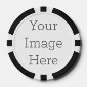 Composite Poker Chips, Black Striped Edge (Front)