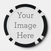 Composite Poker Chips, Black Striped Edge (Back)