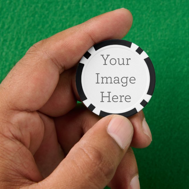 Composite Poker Chips, Black Striped Edge (Hand)