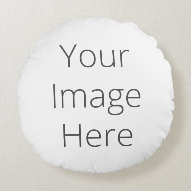 Create Your Own Polyester Round Throw Pillow (Front)