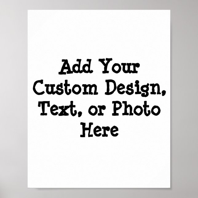 Create Your Own Poster - Customised Design (Front)