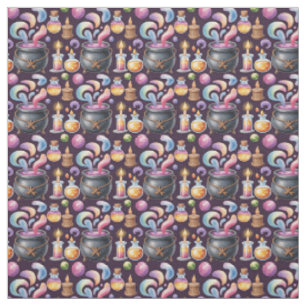 Create Your Own Potions Cauldrons Candles Purple Fabric