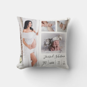 Create Your Own Pregnancy and Baby Boy Photo Cushion