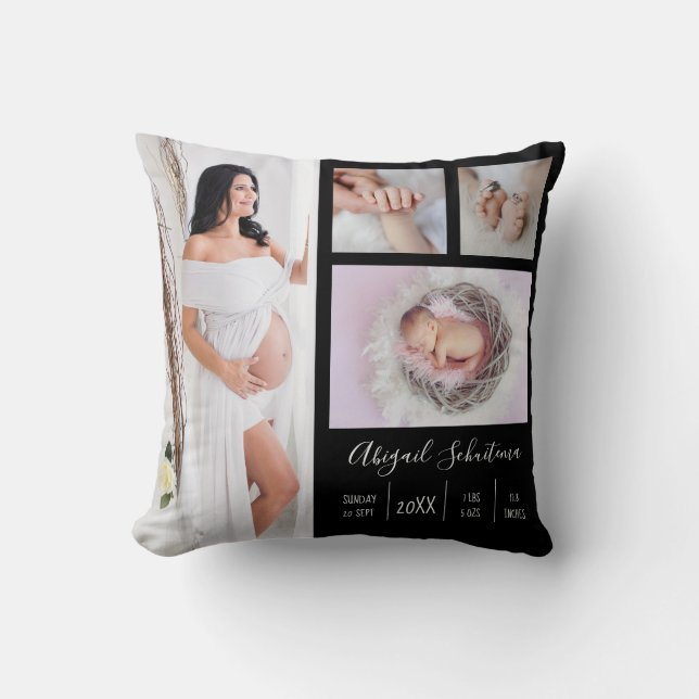 Create Your Own Pregnancy and Baby Photo Keepsake Cushion (Front)