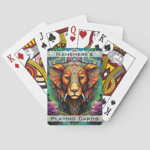 Create Your Own Prehistoric Sabre Toothed Totem Playing Cards