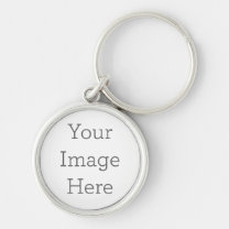 Create Your Own Premium Round Keychain, Small Key Ring