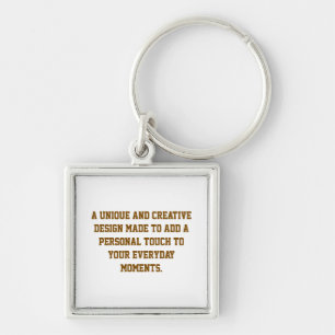 Create Your Own Premium Square Keychain, Small Key Ring