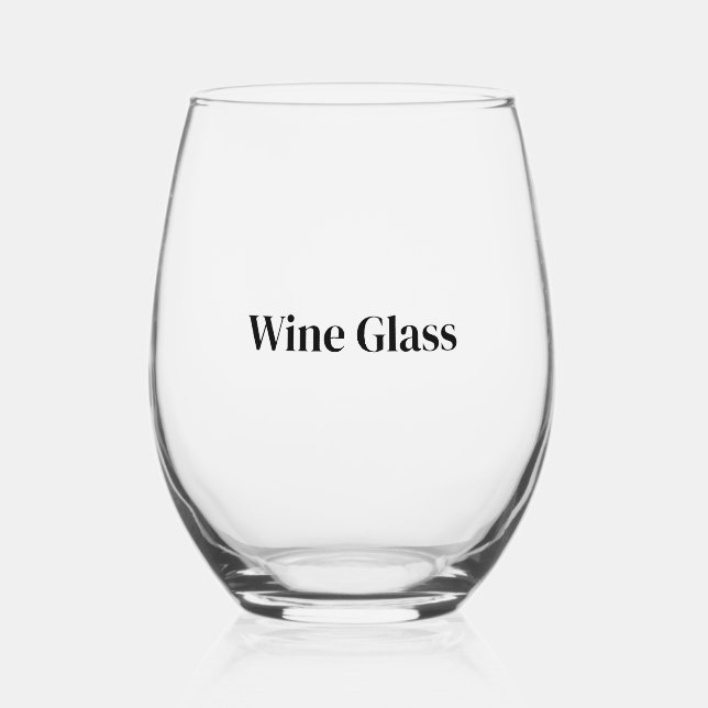 Create Your Own Premium |  Stemless Wine Glass (Front)